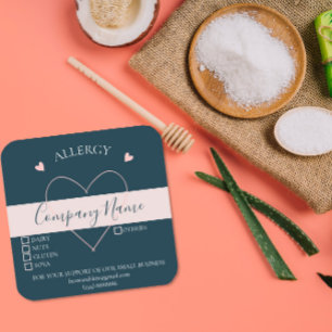 Personalized Homemade ALLERGY  Label