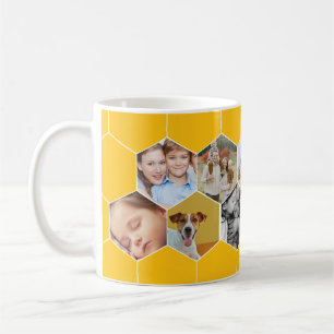Personalized Honeycomb Family & Pet Photo Mug