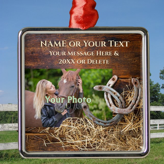 Personalized, Horse Ornaments for Christmas Tree (Personalized Gifts for Horse Lovers. Horse Ornaments. Horse Themed Christmas Gifts)