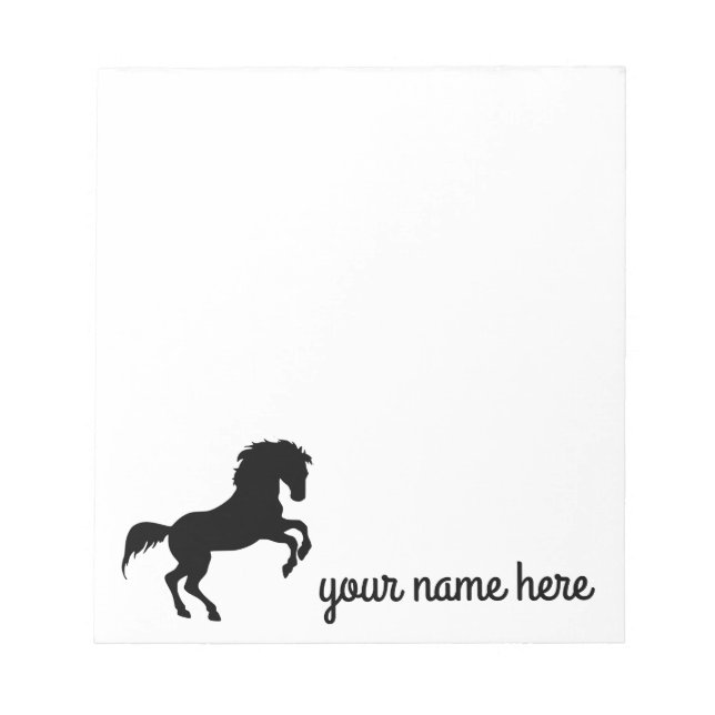 Personalized Horse Stationery Notepad (Front)