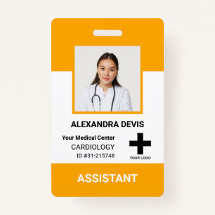 Personalized Hospital Employee Logo & Photo ID Bad ID Badge