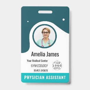 Personalized Hospital Employee Logo & Photo ID Badge