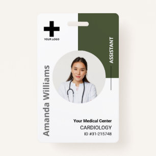 Personalized Hospital Employee Logo & Photo ID Badge