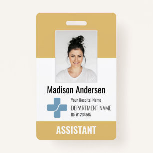 Personalized Hospital Employee Logo & Photo ID ID Badge