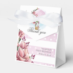 Personalized Hot Air Balloon Birthday Thank you Favour Box