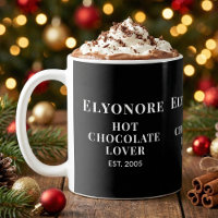 Personalized Hot Chocolate Lover White Script
