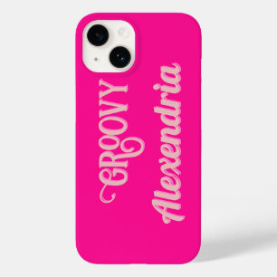 Personalized Hot Pink and Pink Case-Mate iPhone 14 Case
