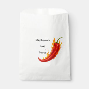 Personalized Hot Sauce Favors Favour Bags