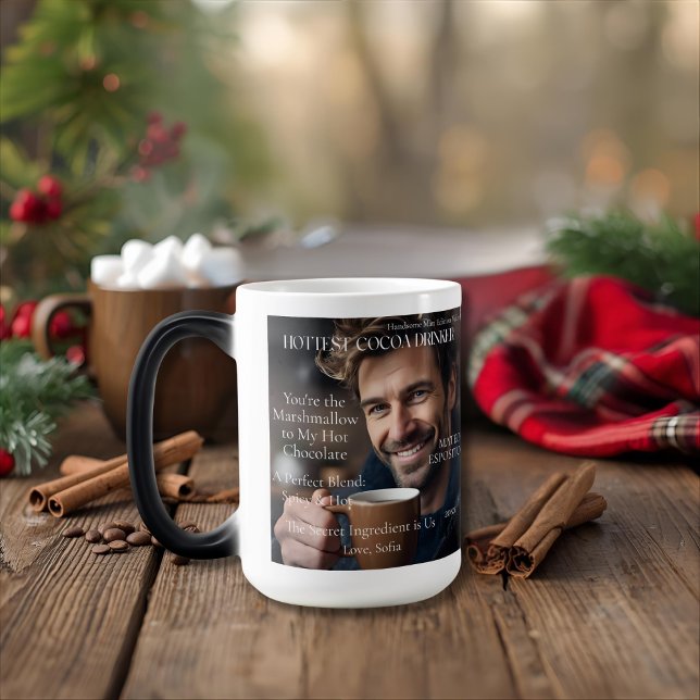 Personalized Hottest Cocoa Drinker Flirty Magic Mug (Personalized Hottest Cocoa Drinker Flirty Color Morph Mug)
