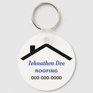 Personalized House Roof Key Ring