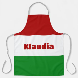 Personalized Hungarian Flag Apron
