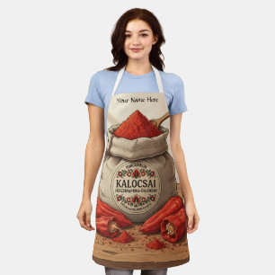Personalized Hungarian Kalocsai Paprika Apron
