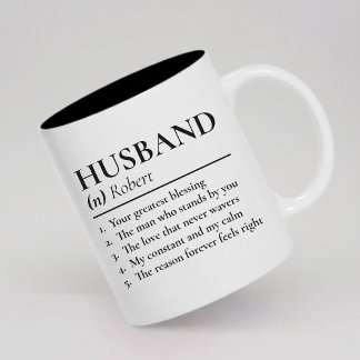 Personalized Husband Mug Newlyweds Gift for Wife