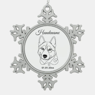Personalized Husky Christmas Ornament