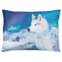 Personalized Husky dog with mountains 