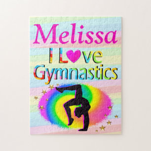 PERSONALIZED I LOVE GYMNASTICS PUZZLE
