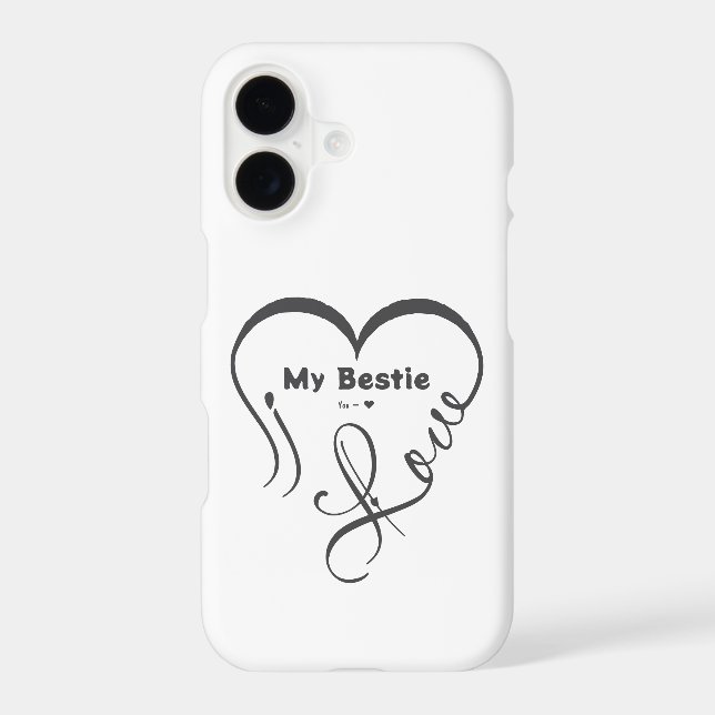 Personalized I Love My Bestie • You = ♥ (Back)