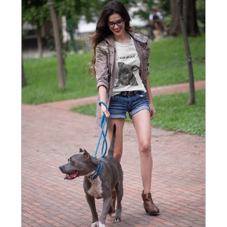 Personalized I Love My Dog Pitbull T-Shirt