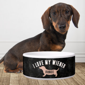 Personalized I Love My Wiener funny Dachshund
