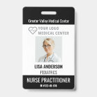 Personalized ID Badge Hospital Employee Name Tag