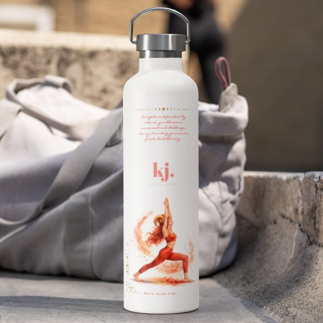 Personalized Illustrated Aries Zodiac Quote Water Bottle (Creator Uploaded)