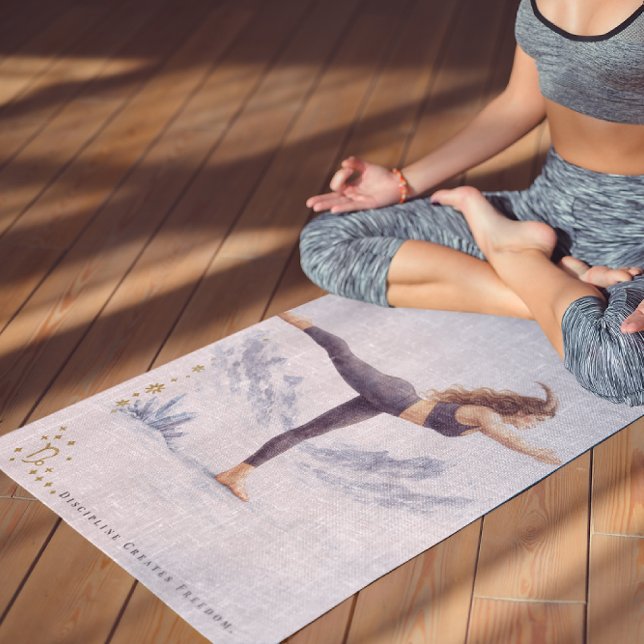 Personalized Illustrated Capricorn Zodiac Quote Yoga Mat (Creator Uploaded)