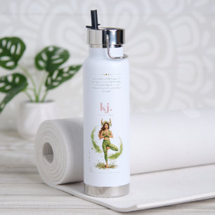 Personalized Illustrated Taurus Zodiac Quote Water Bottle