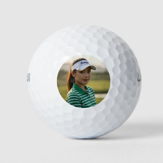 Personalized Image Golf Ball Unique Golf Accessory (Front)