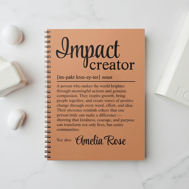 Personalized Impact Creator Definition Gift Notebook (Creator Uploaded)