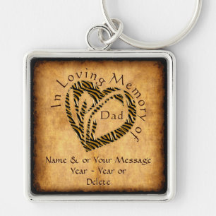 Personalized In Loving Memory of Dad Keychains