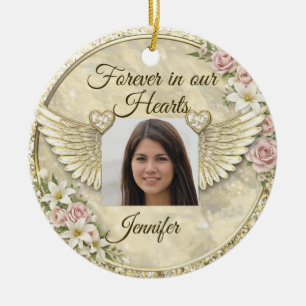 Personalized In Memorial Photo Template Ceramic Tree Decoration