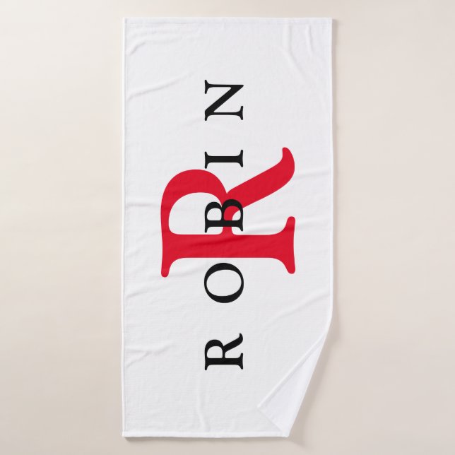 Personalized Initial Bath Towel (Bath Towel)