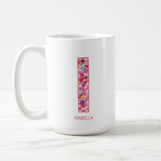 Personalized Initial | Floral Letter I Monogram Coffee Mug