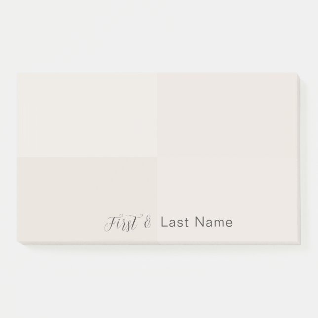 Personalized Initials, Name Modern Squares Office Post-it Notes (Front)