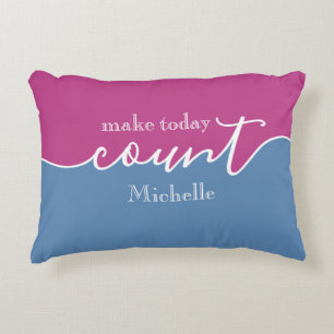 Personalized Inspiration Make Today Count Accent P Decorative Cushion