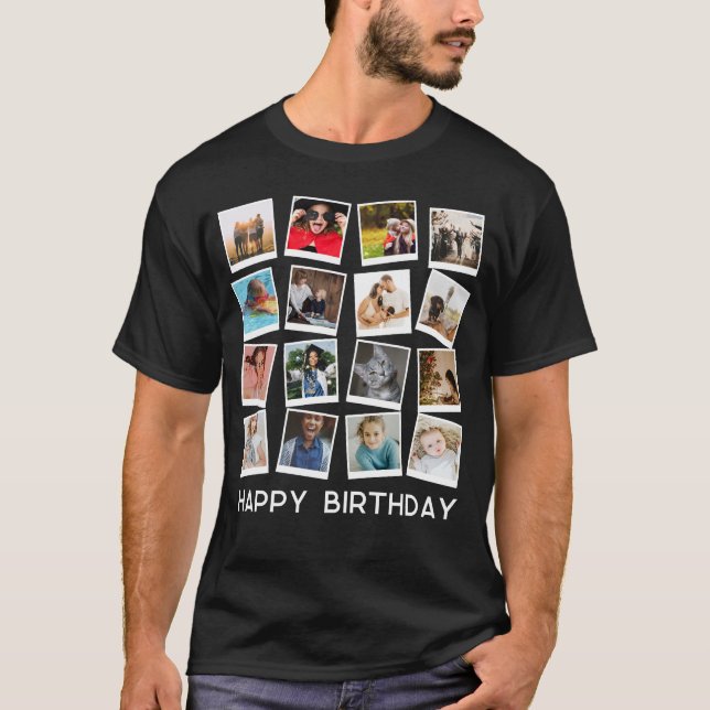 personalized instagram Modern photo collage  T-Shirt (Front)