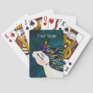 Personalized Inter-Galactic Space Unicorn Playing Cards