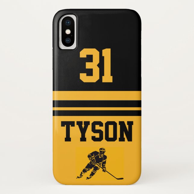 Personalized iPhone cover Hockey (Back)