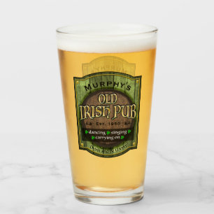 Personalized,  Irish Pub Sign Glass