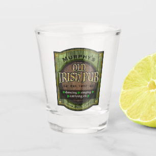 Personalized, Irish Pub Sign Shot Glass