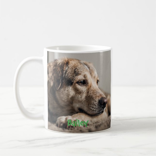 Personalized Irish Pup Photo Mug (Left)