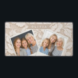 Personalized Ivory Lace Bridal Elegant Vintage Desk Mat<br><div class="desc">Delicate lace is one of those motifs that seems timeless right away. The grandeur of traditional lace designs is captured in this personalized ivory lace floral collection, which also features a contemporary personalized touch. The design combines softness, sophistication, and adaptability, drawing inspiration from delicate floral textures and old lace fabrics....</div>