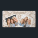 Personalized Ivory Lace Bridal Elegant Vintage Desk Mat<br><div class="desc">Delicate lace is one of those motifs that seems timeless right away. The grandeur of traditional lace designs is captured in this personalized ivory lace floral collection, which also features a contemporary personalized touch. The design combines softness, sophistication, and adaptability, drawing inspiration from delicate floral textures and old lace fabrics....</div>