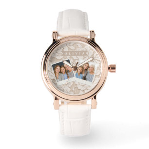Personalized Ivory Lace Bridal Elegant Vintage Watch