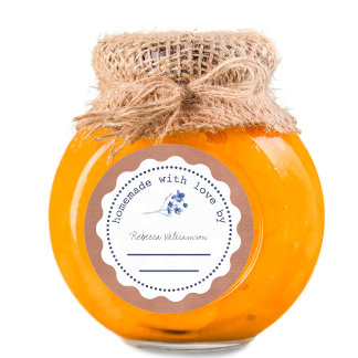 Personalized Jam Canning | Homemade with love Classic Round Sticker