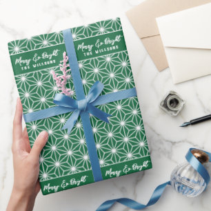 Personalized Japandi Christmas Wrapping Paper