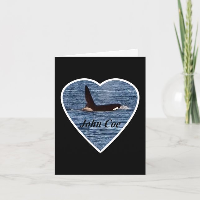 Personalized John Coe Orca Customizable  Card (Front)