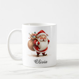 Personalized Jolly Santa Claus Coffee Mug
