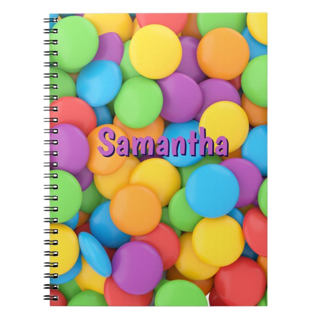 Personalized Joy Drops Notebook | Candy Theme  (Front)