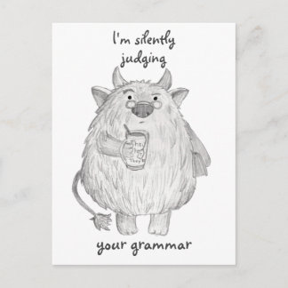 Personalized/ Judging Your Grammar/ Monster Postcard